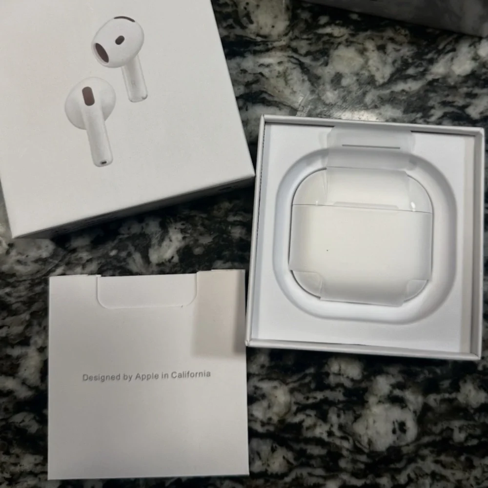 Apple White AirPods Pro 4 Headset with Charging Case